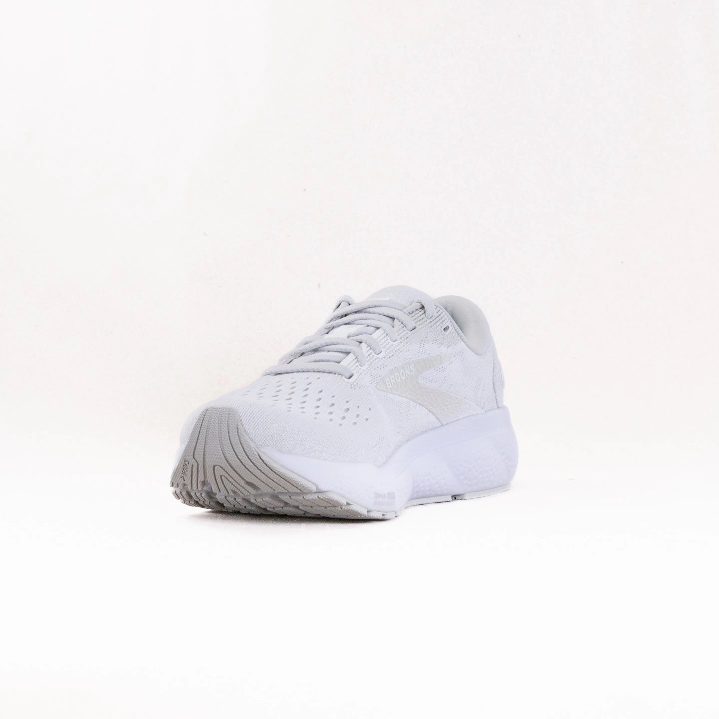 Brooks Ghost 16 (Womens) - White/White/Grey Basketball Shoes Air Force