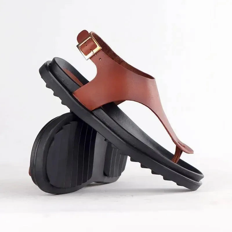 Froggie Tessa 2 Leather Comfort Sandals - Cognac