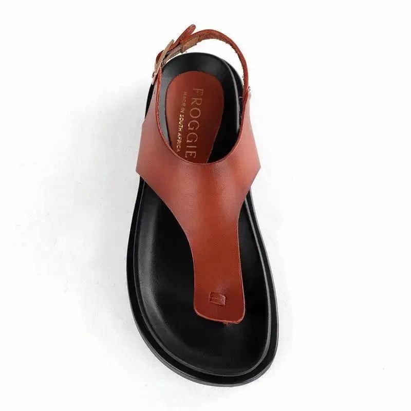 Froggie Tessa 2 Leather Comfort Sandals - Cognac