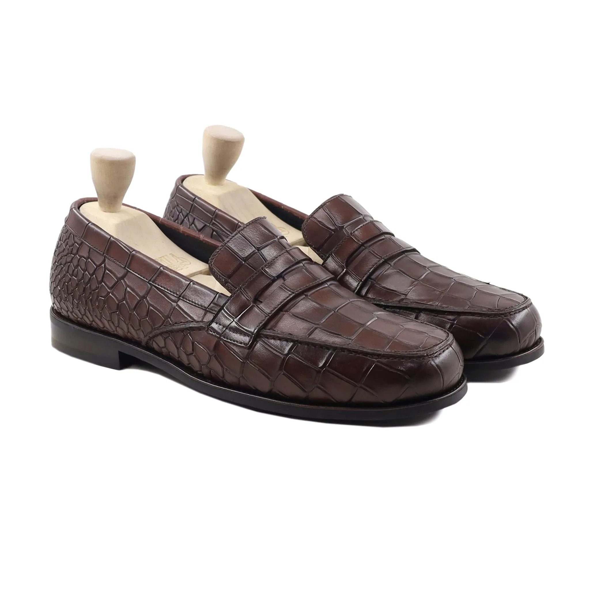 Loafers With Design Figaro - Men's Chocolate Brown Calf Leather Loafer
