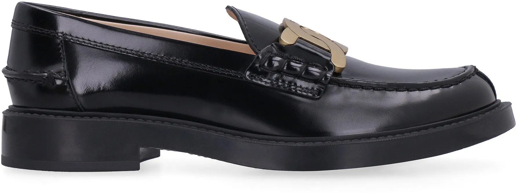 Gucci Leather Loafers BRUSHED LEATHER LOAFERS