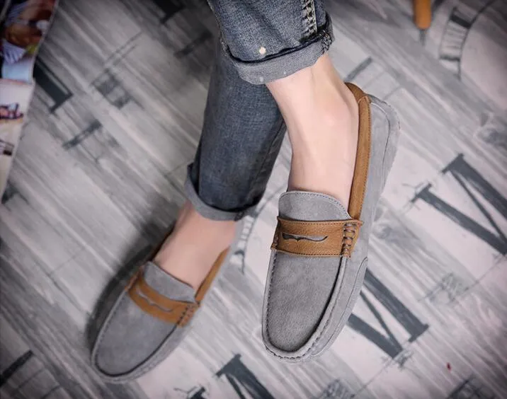 Drivers Vs Loafers Tangnest Brand Men Suede Leather Loafers New 2017 British Style Men's Flats Man Comfortable Driving Shoes Man Moccasins XMR2522