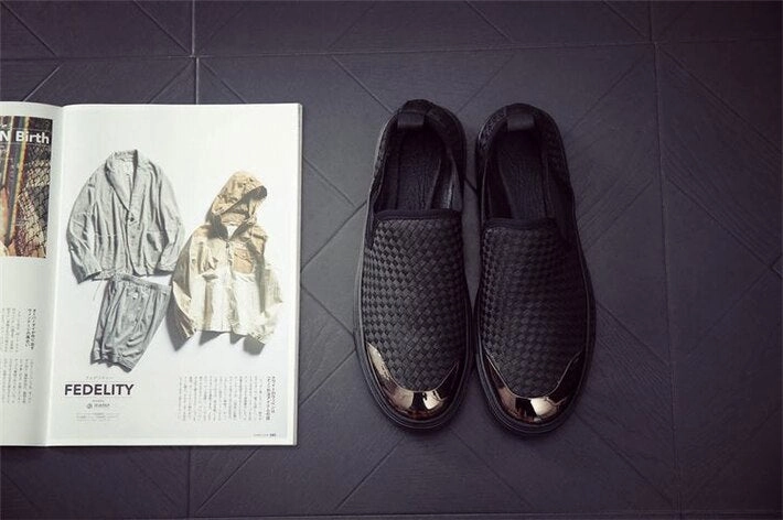 Tangnest New Men Canvas Shoes Spring Summer Breathable Woven Shoes Comfortable Loafers Lazy Men Casual Flats XMR2822 All Day Loafers