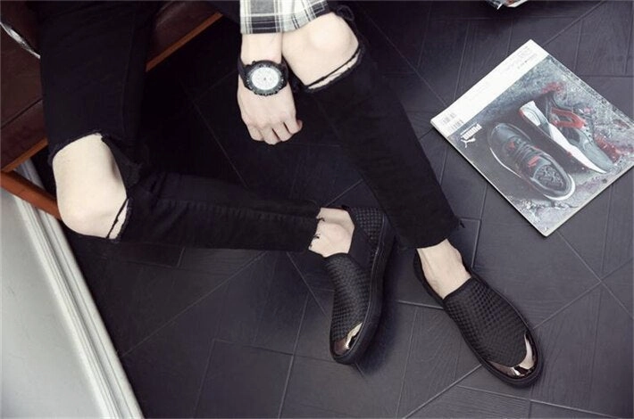 Chunky Lace Up Loafers Tangnest New Men Canvas Shoes Spring Summer Breathable Woven Shoes Comfortable Loafers Lazy Men Casual Flats XMR2822