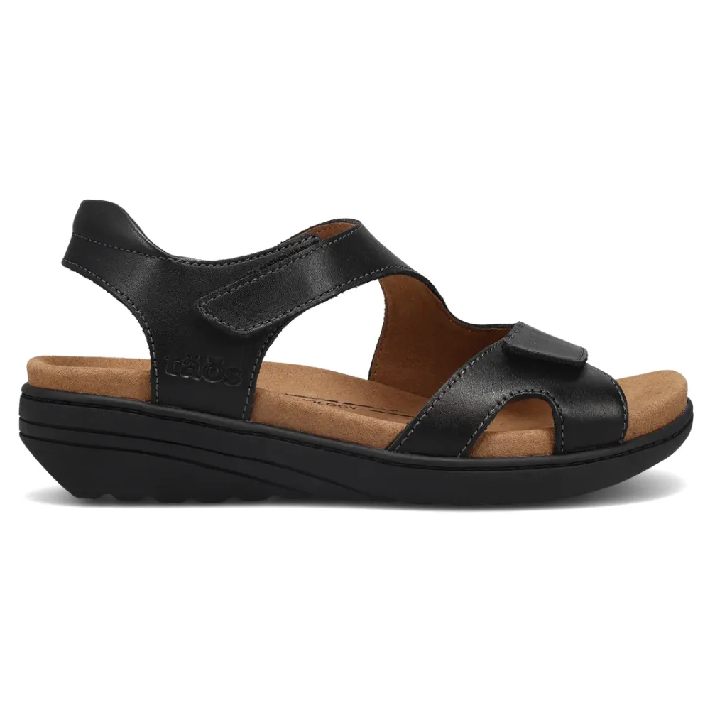 Clark Sandals Taos Serene Black Leather Sandal (Women's)