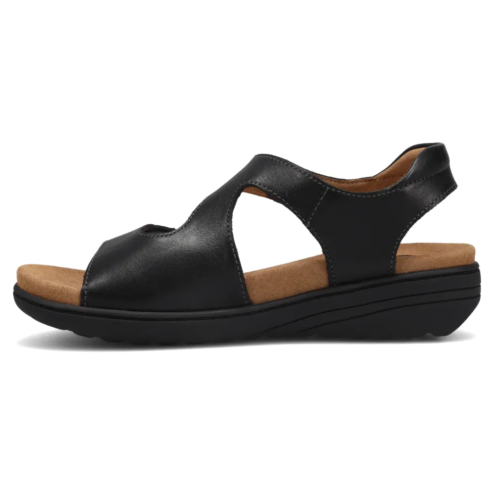 Taos Serene Black Leather Sandal (Women's) Target Sandals