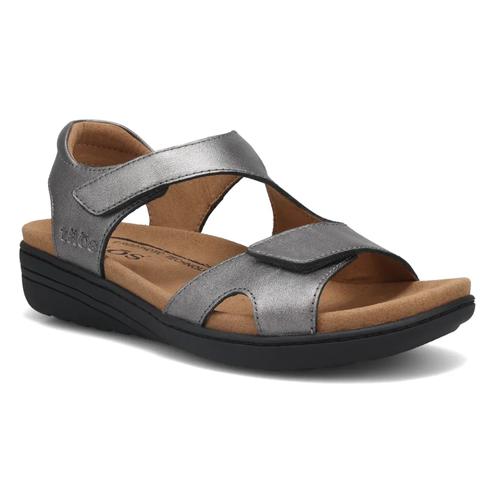 Sandals Images Taos Serene Pewter Leather Sandal (Women's)