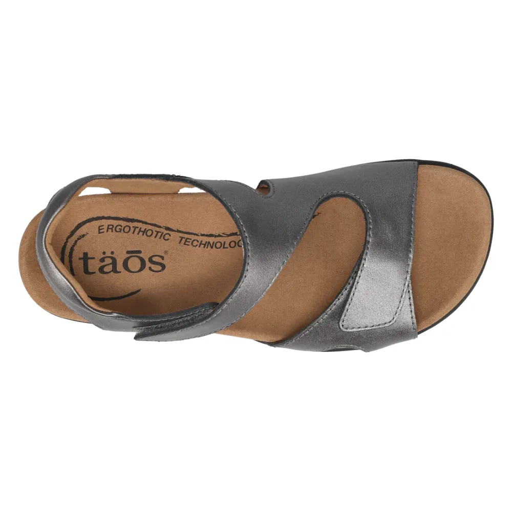 Taos Serene Pewter Leather Sandal (Women's) Good Support Sandals
