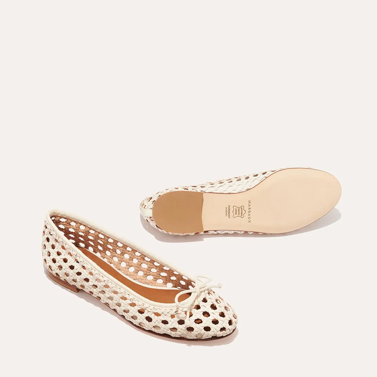 The Demi - Ecru Woven White Flat Casual Shoes