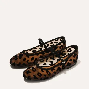The Demi Jane - Leopard Mesh Flat Shoes For The Subway