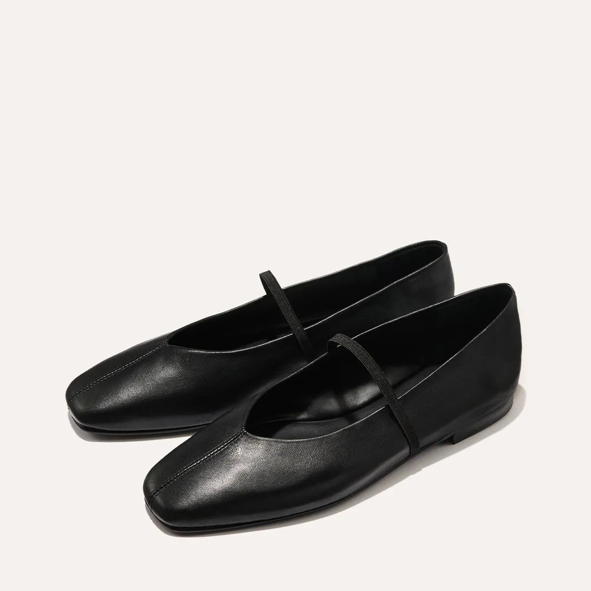 The Phoebe - Black Nappa Infant Shoes Flat