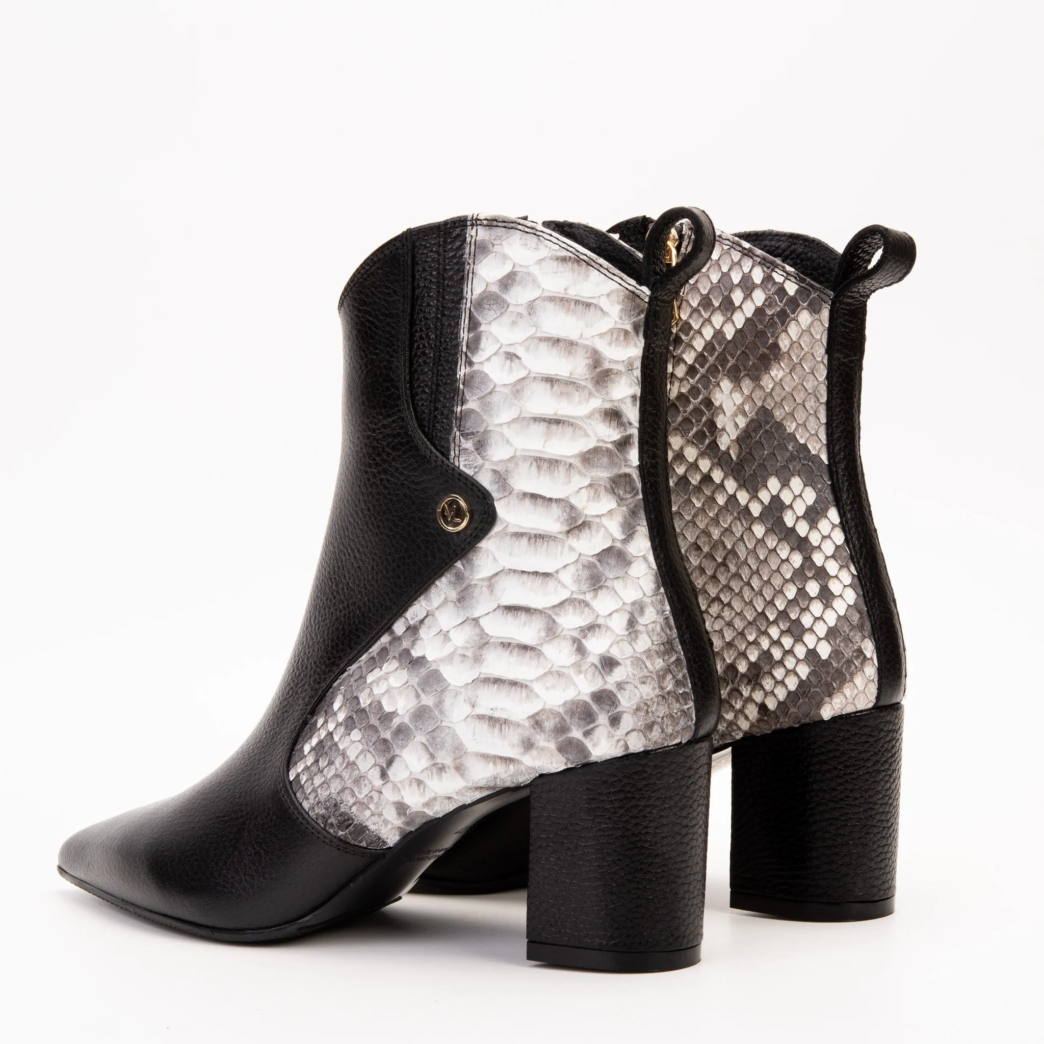 Martens Biker Boots The Saturn Natural Pythn Leather Block Heel Women Boot