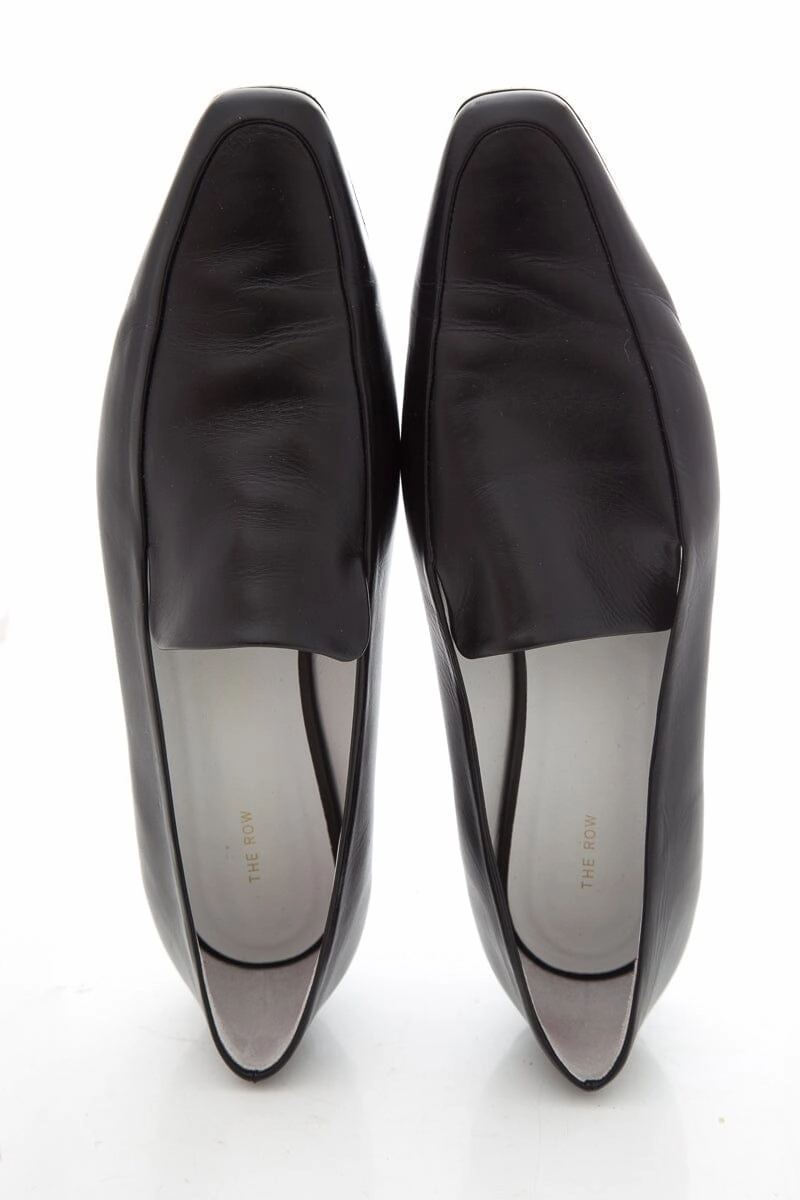 The Row Black Pointed Toe Loafers SZ 39 Loafers With Linen Pants