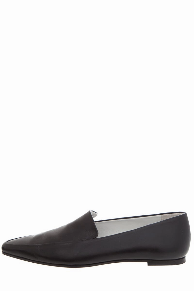 Slipper Loafers The Row Black Pointed Toe Loafers SZ 39