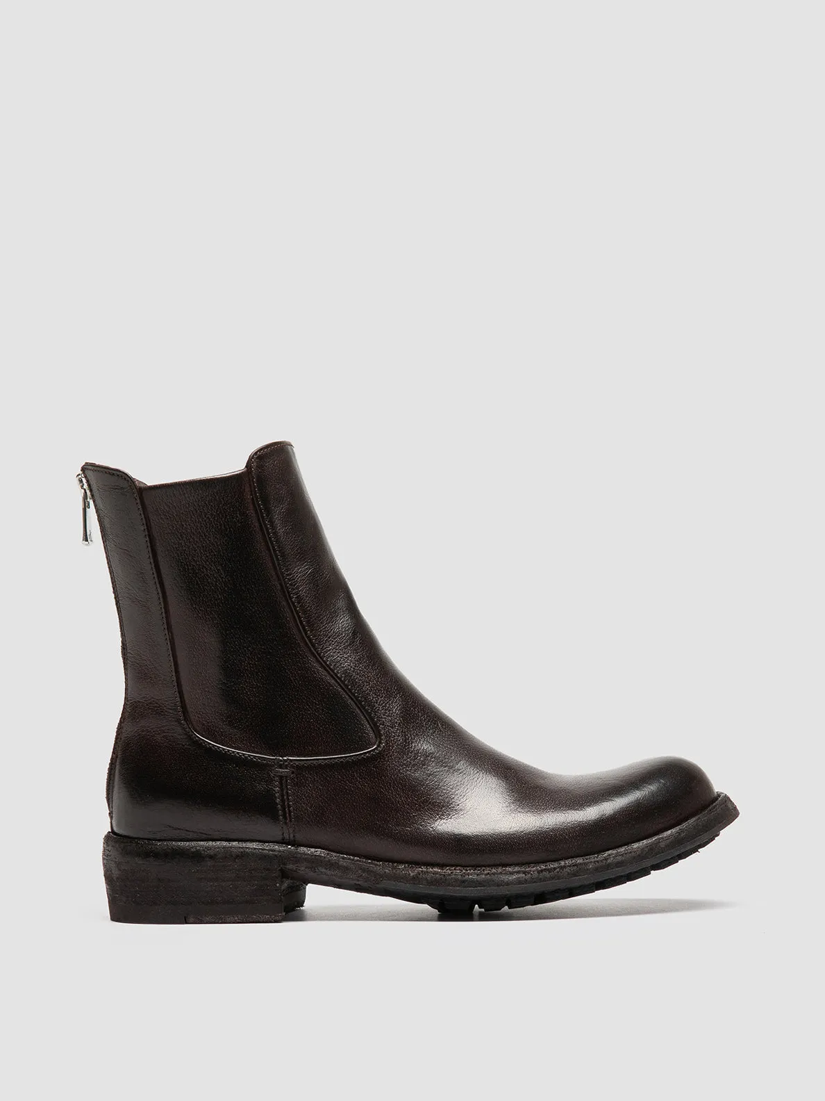 Customisable Boots LEGRAND 229 - Brown Leather Zip Boots