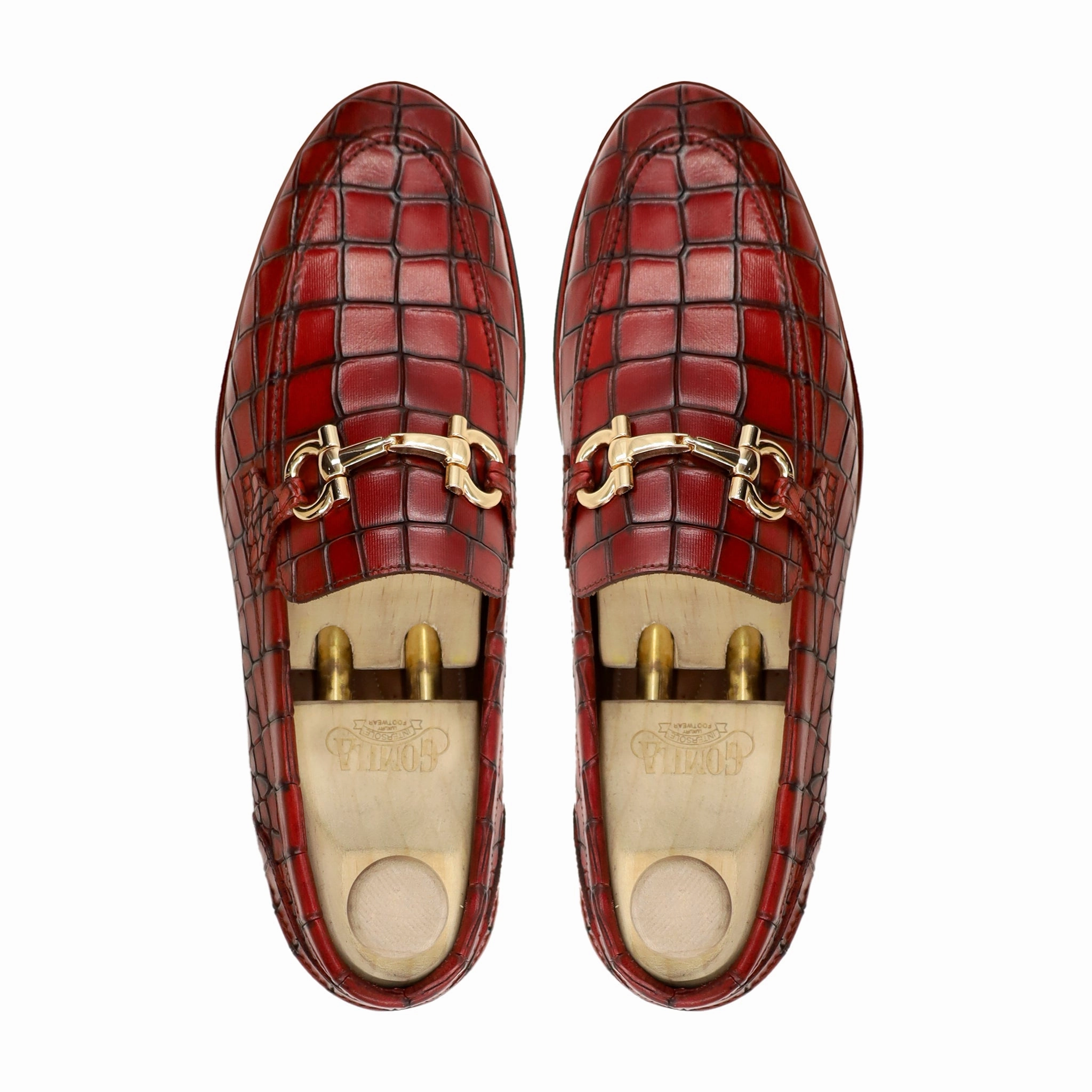 Tinowar - Men's Oxblood Color Calf Leather Loafer Penny Loafers On Sale