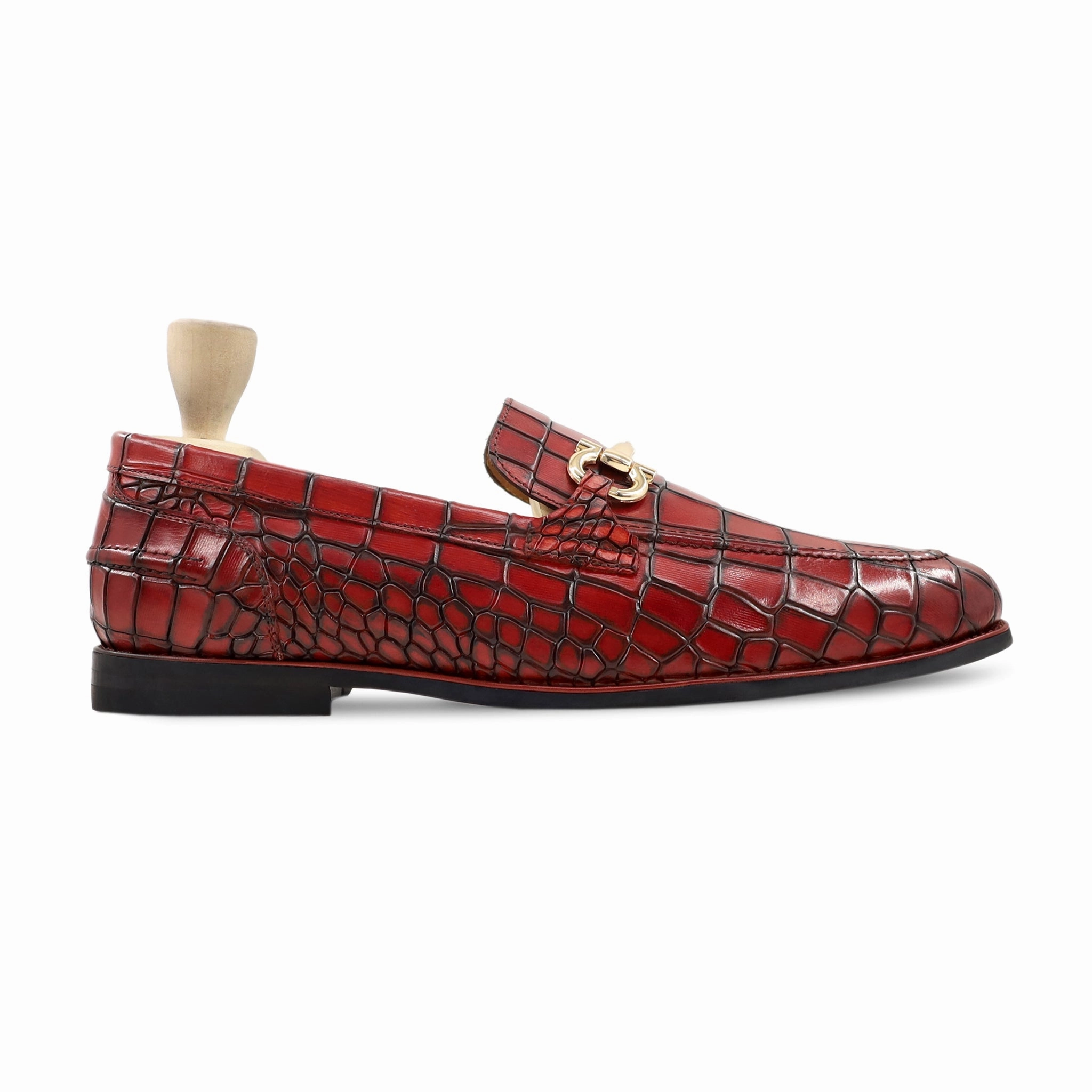 Loafers And Leather Jacket Tinowar - Men's Oxblood Color Calf Leather Loafer