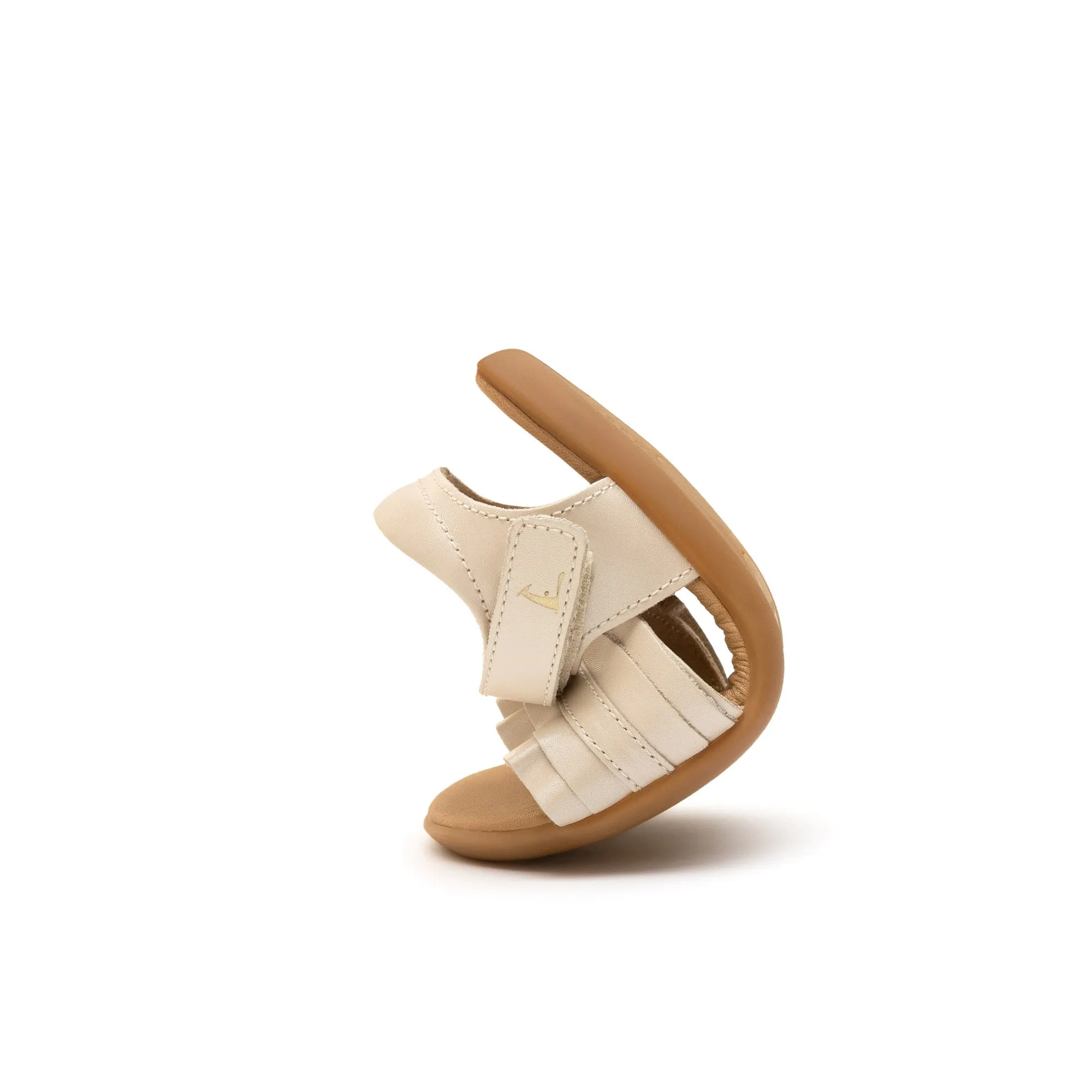 Sandals Punta Cana Tip Toey Joey Girl's Ruffle Casual Shoes - Antique White