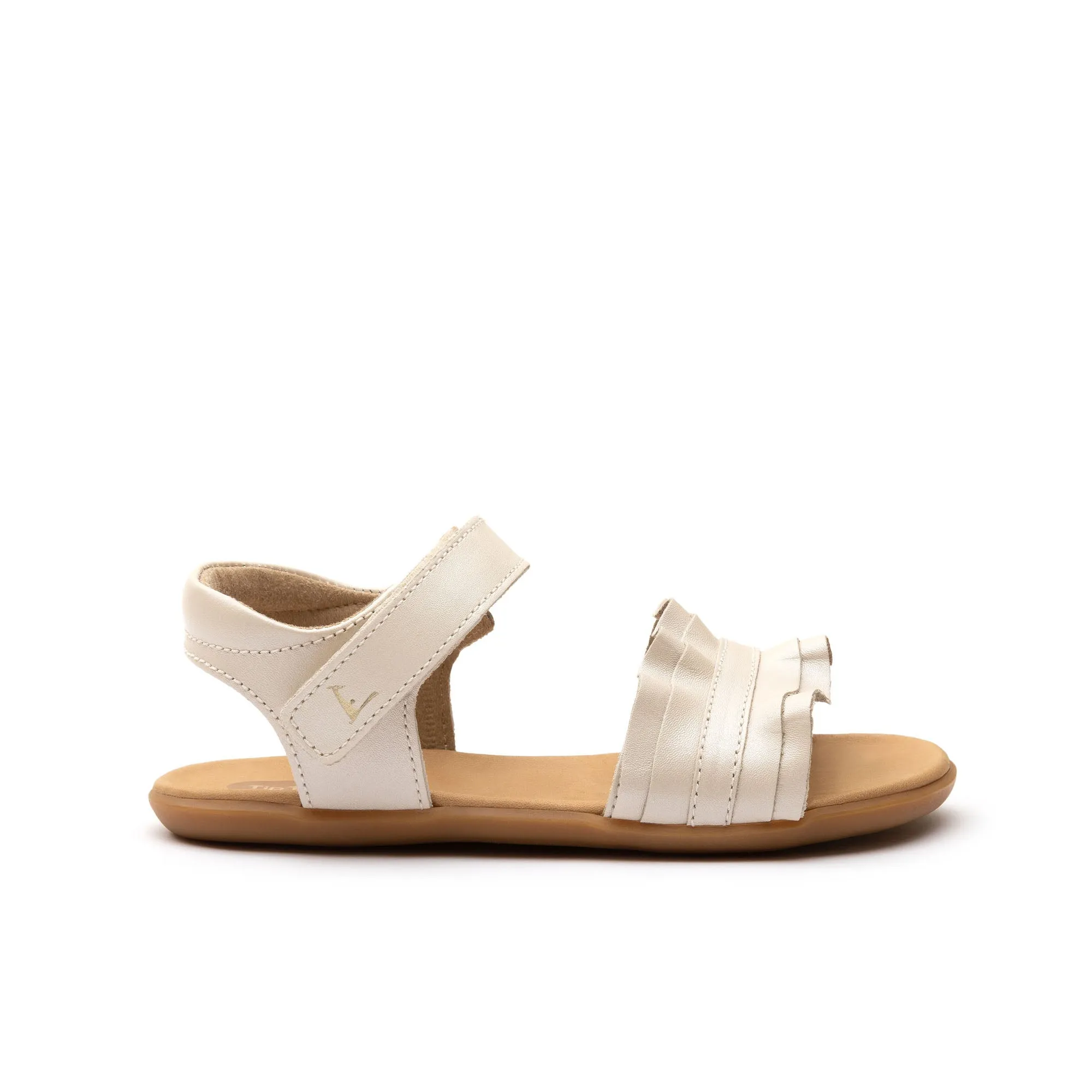 Tip Toey Joey Girl's Ruffle Casual Shoes - Antique White Sandals Royal Reviews