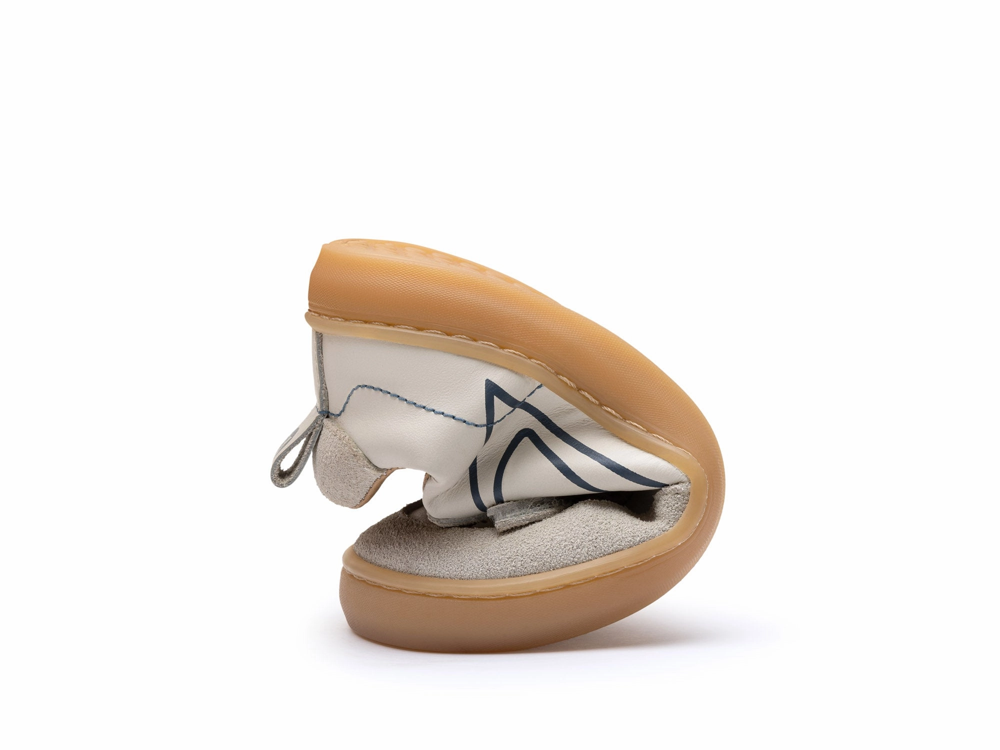 Sneakers Size 12 Tip Toey Joey Boy's and Girl's Outline Sneakers - Tapioca / Ivory Suede