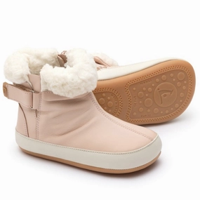 High Boots Tan Tip Toey Joey Girl's Dobby Boots - Cotton Candy / Tapioca