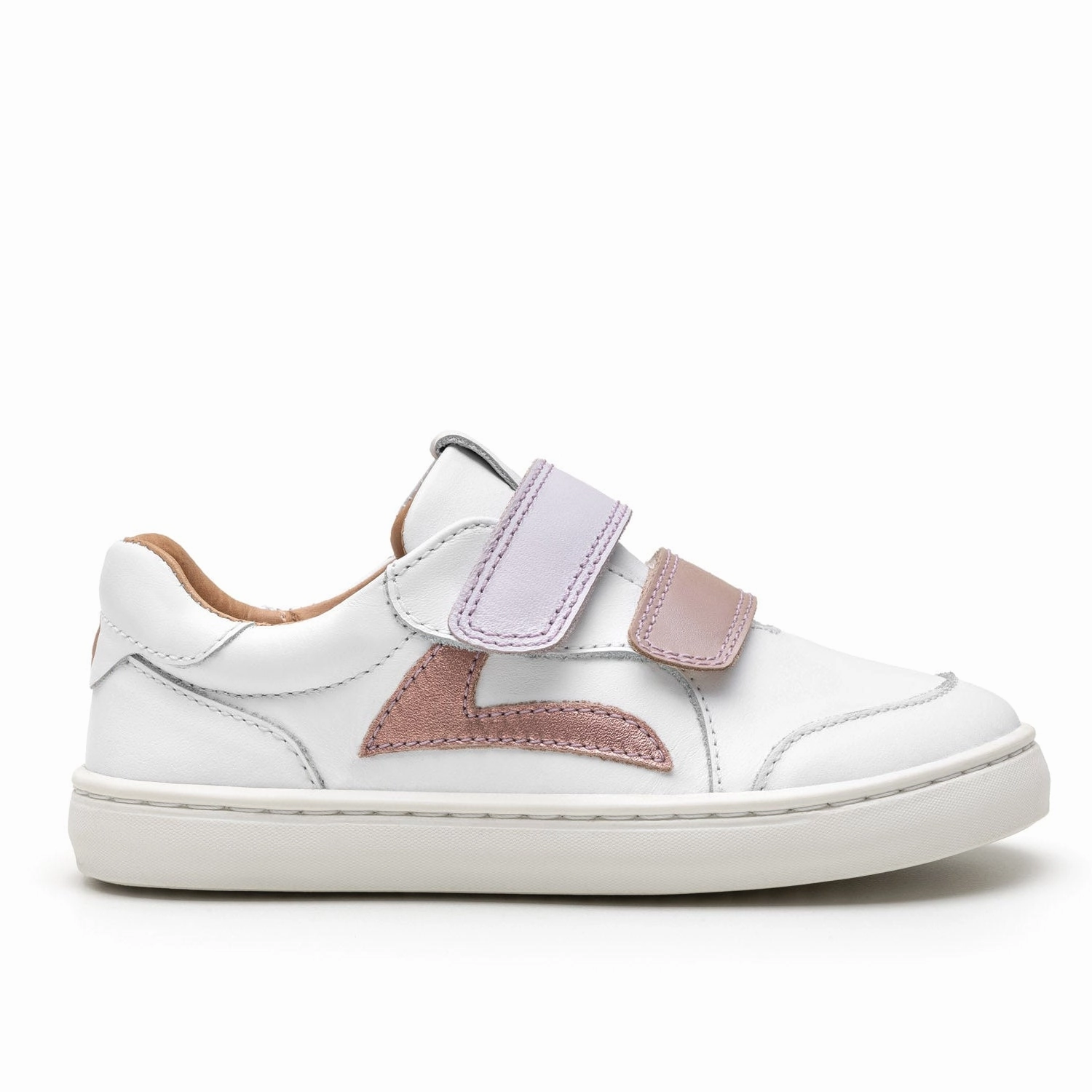 Gola Velcro Sneakers Tip Toey Joey Girl's Landy Sneakers - White / Pink Dream / Rose Gold
