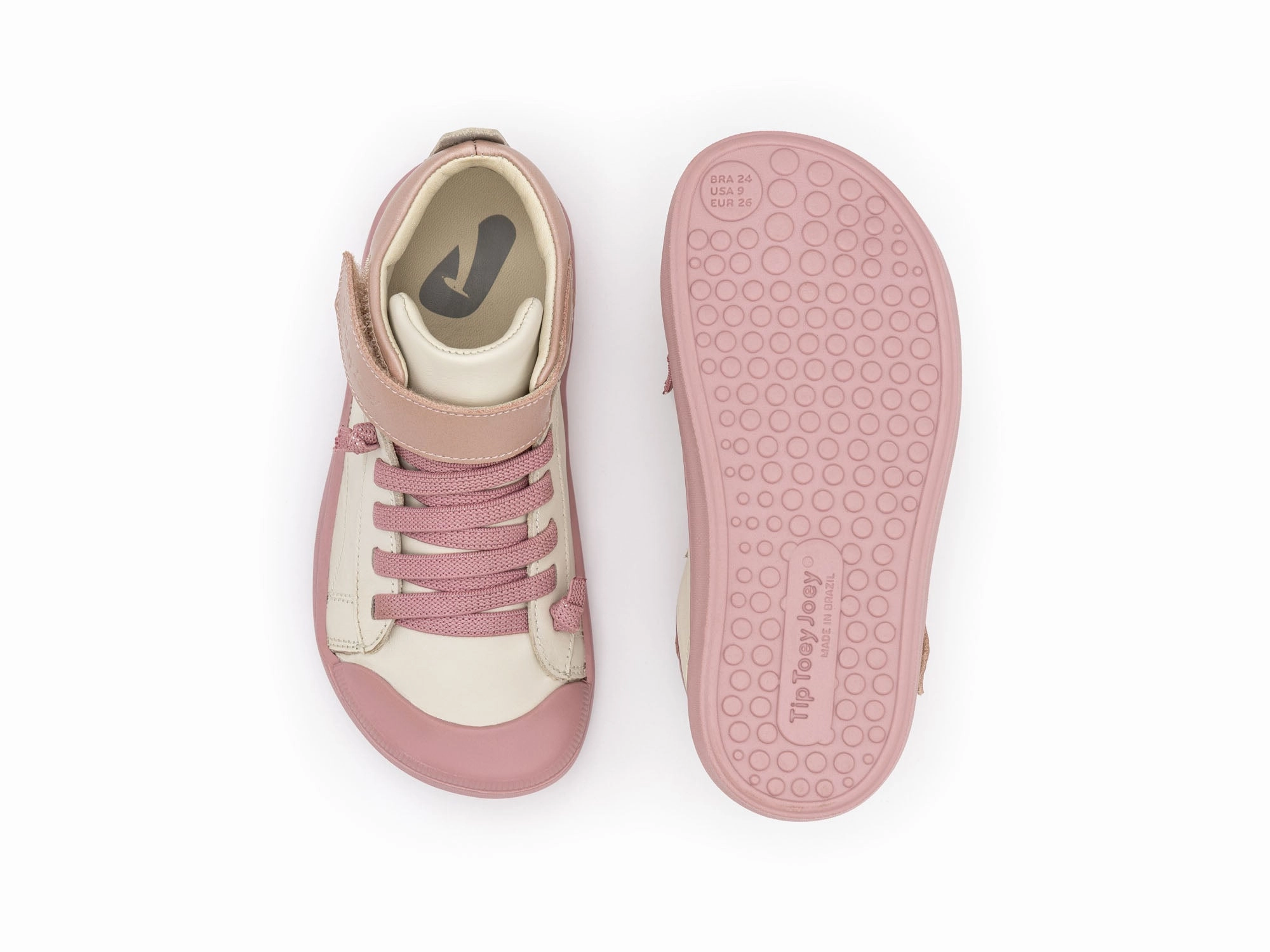 Tip Toey Joey Girl's Peak Sneakers - Tapioca / Pink Dream Senior Sneakers