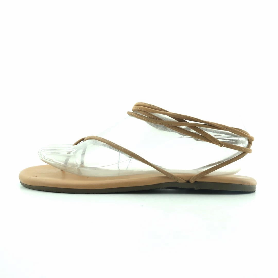 TKEES . Wide Leg Pants With Flat Shoes