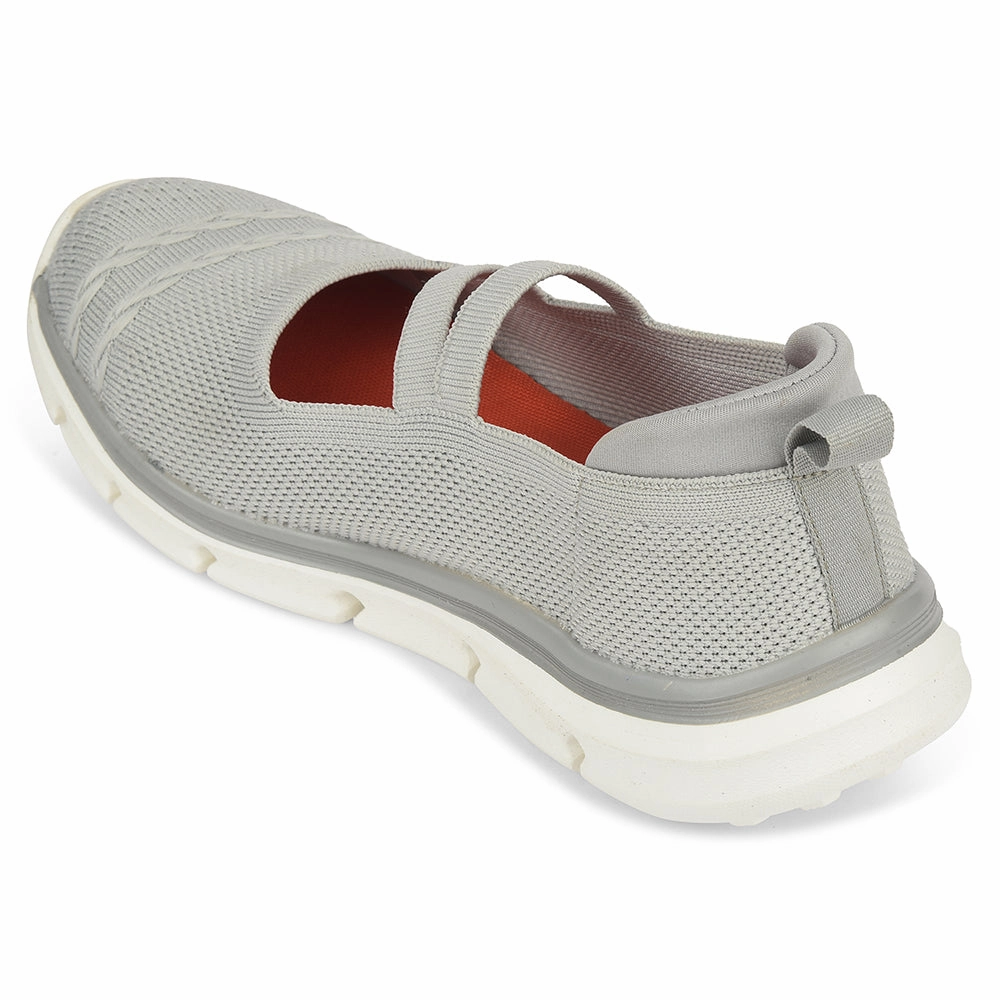 Leap7x Light Grey Sports Non Lacing Walking Shoes For Women BUZZ By Liberty Dc Trainer Shoes