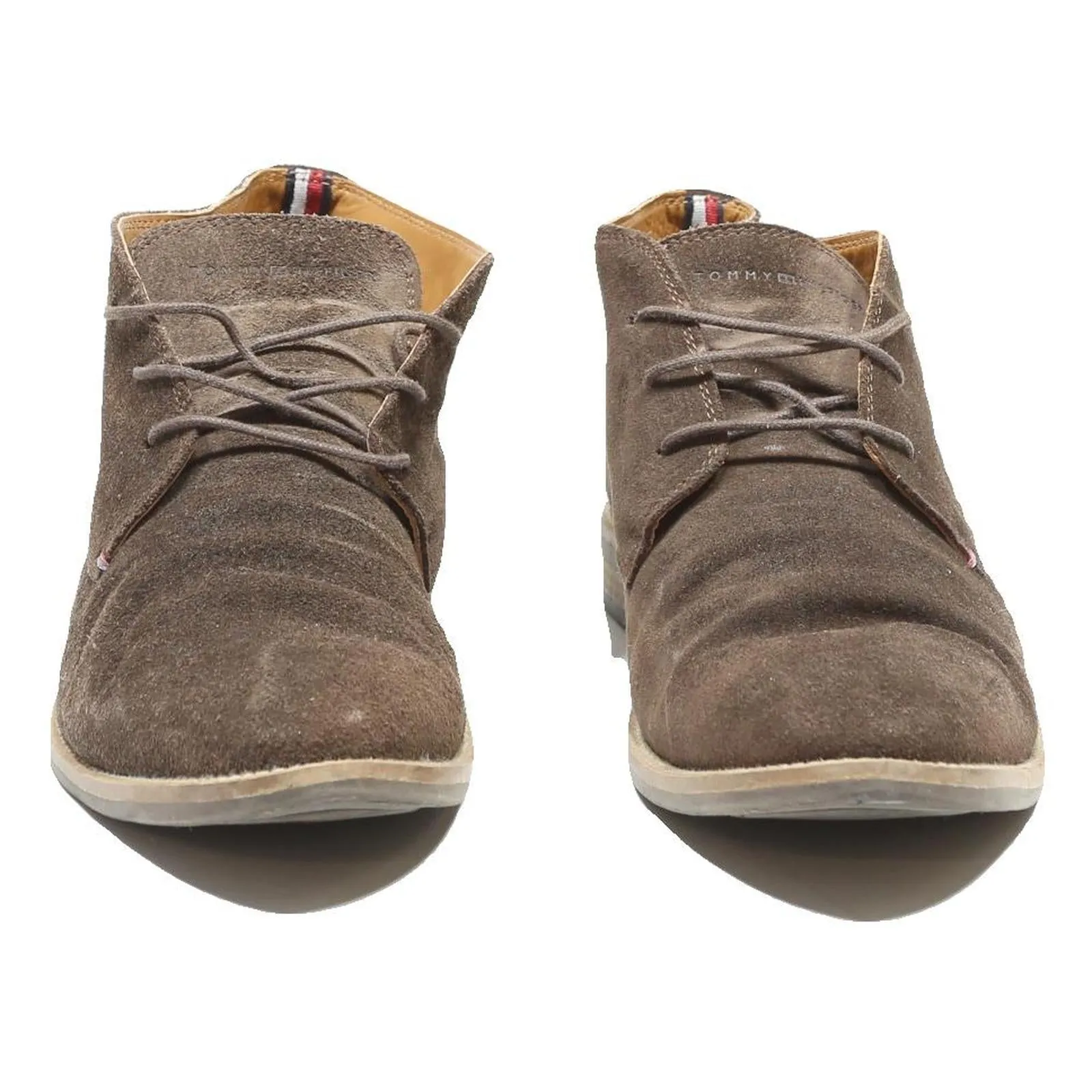 TOMMY HILFIGER Mens Brown Suede Chukka Boots Leather UK 10.5 Casual