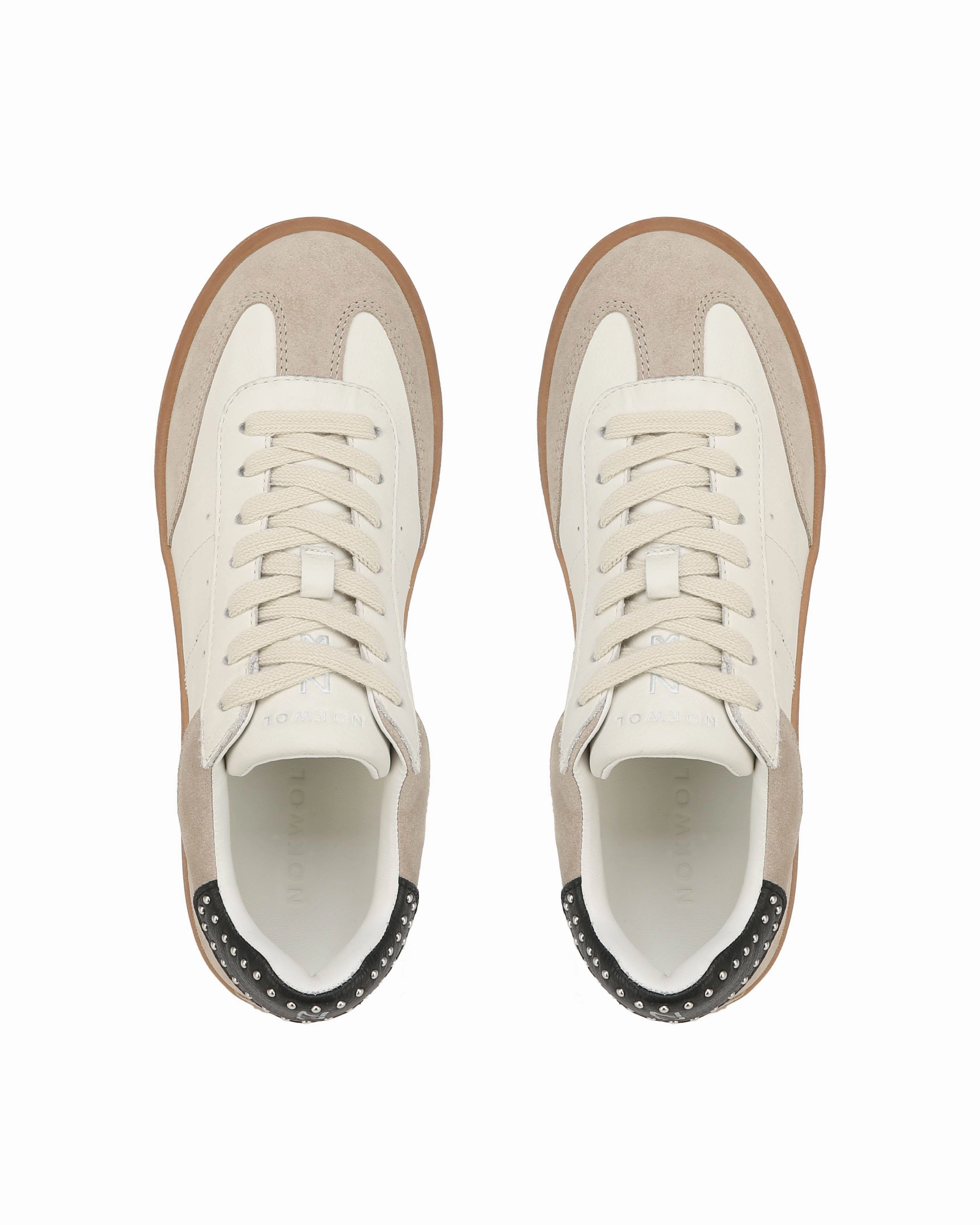 Sneakers With Animal Print Dasha Beige Leather