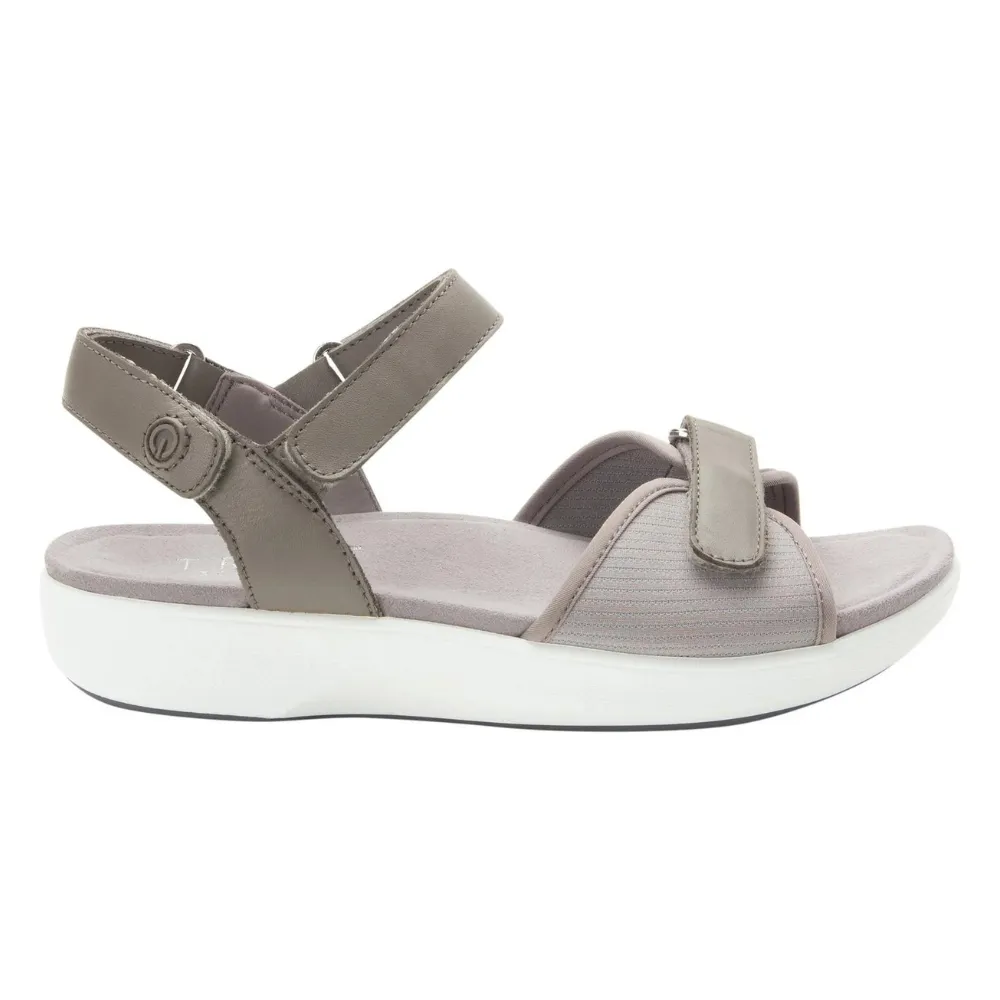 Traq By Alegria Qali Grey Sandal (Women's) Sandals With Wide Width