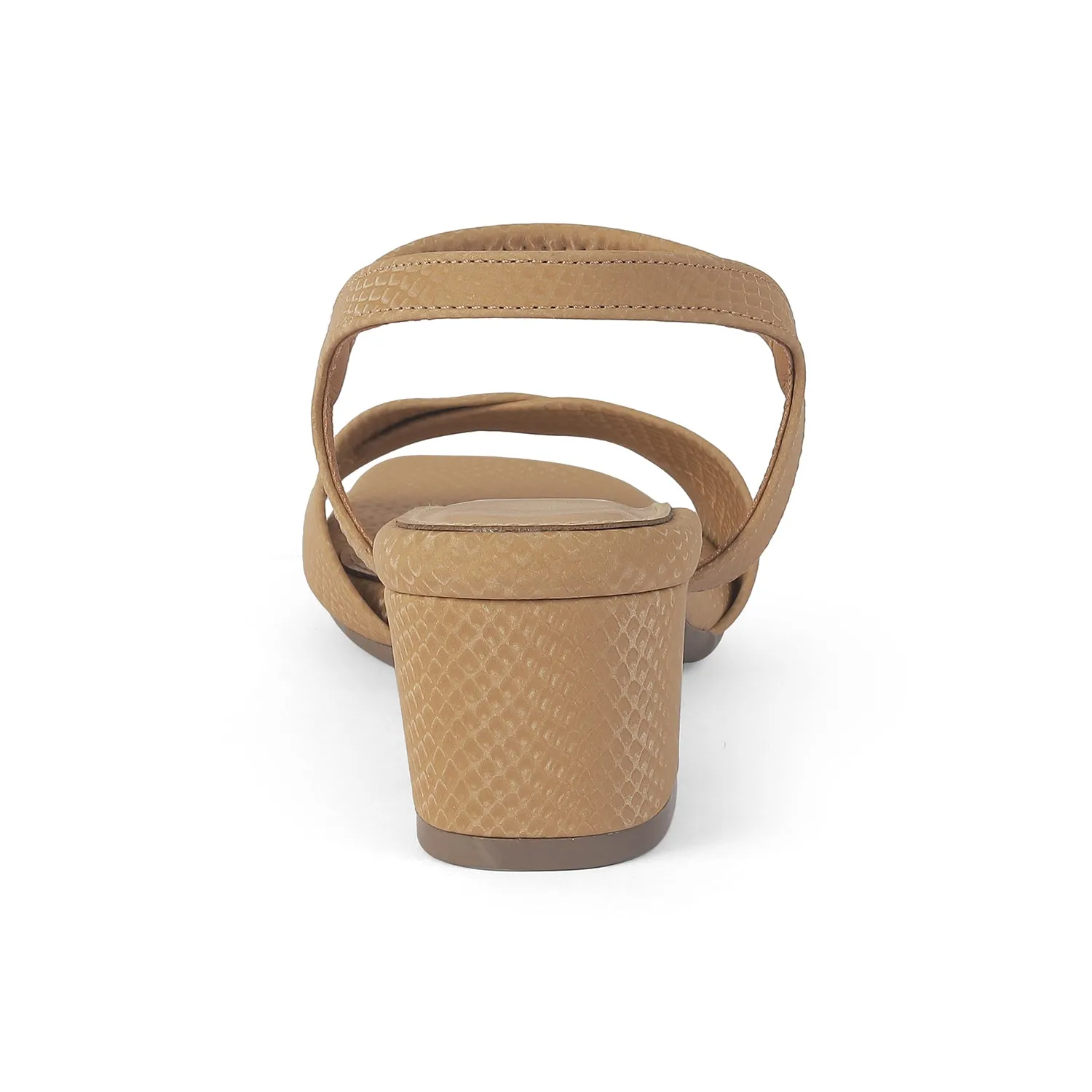 Tresmode Lux Beige Women's Dress Block Heel Sandals Fisherman Sandals Leather