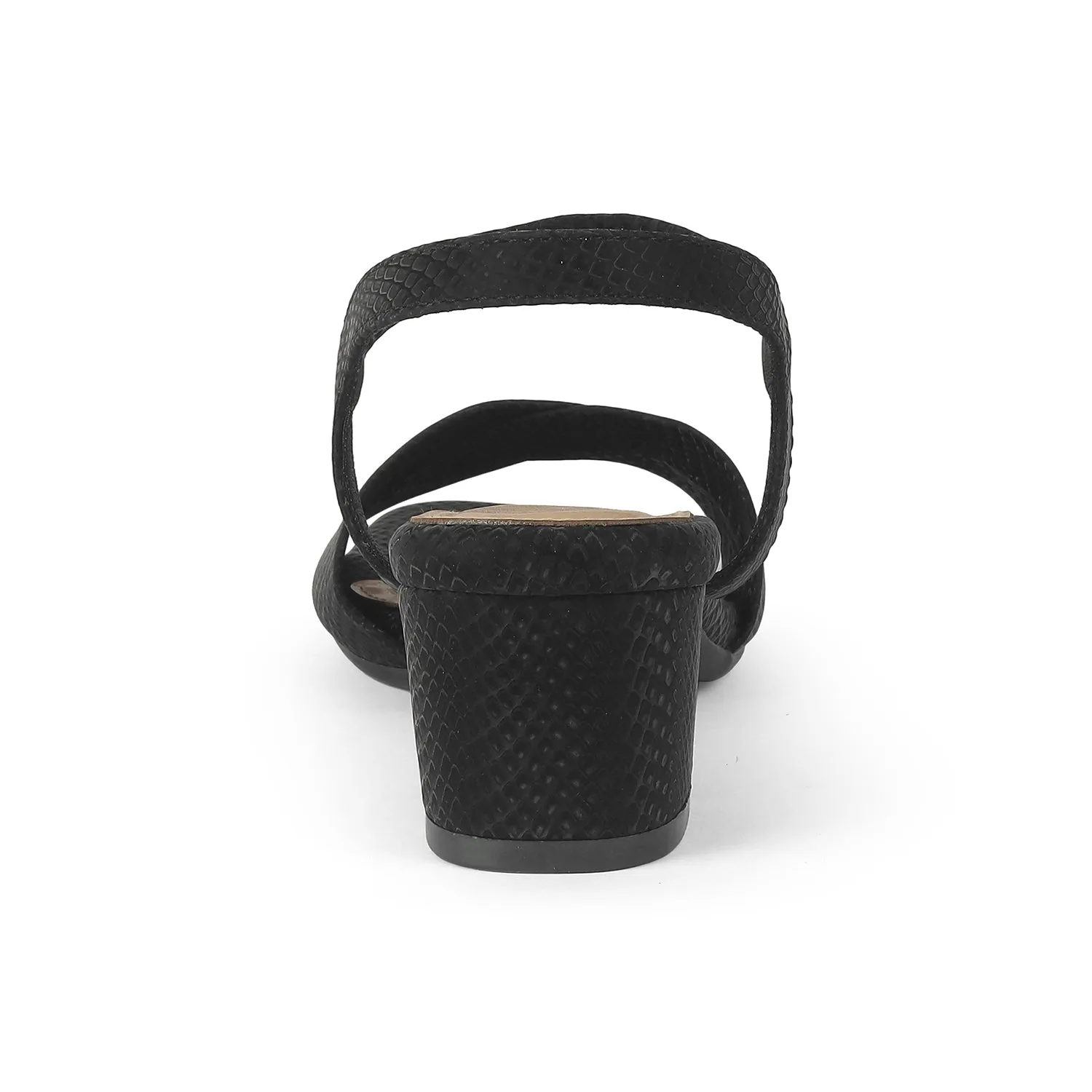 Goth Sandals Tresmode Lux Black Women's Dress Block Heel Sandals