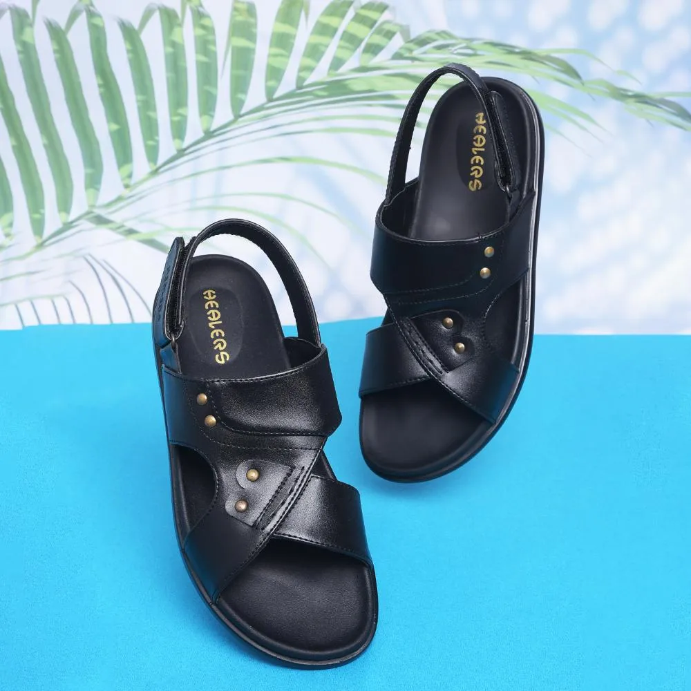 Sandals Over Water Bungalows Healers Casual Black Sandal For Men DANVER-E By Liberty