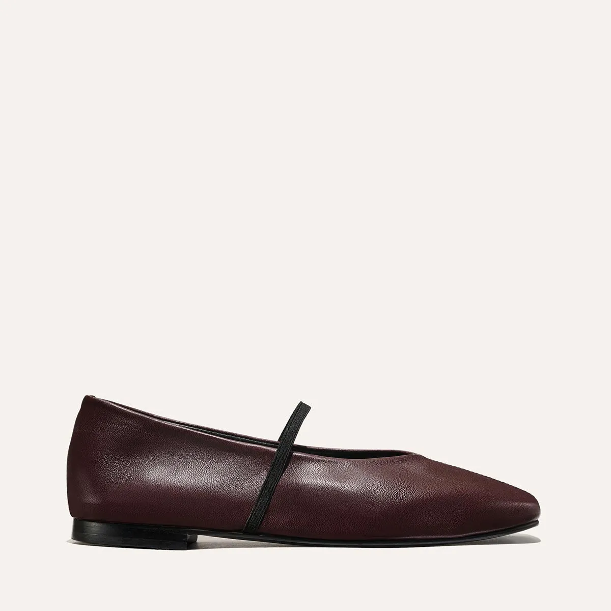 The Phoebe - Burgundy Nappa Toe Shoes Flat