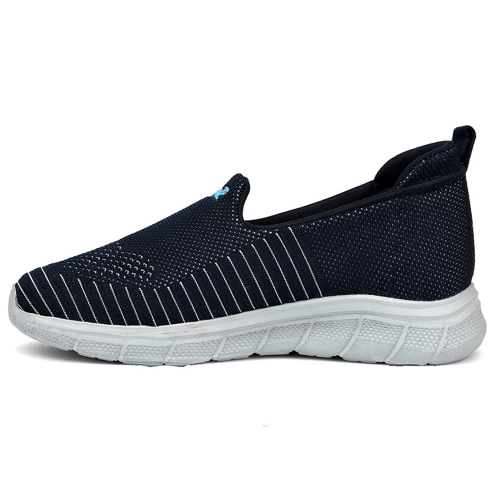 Leap7x Navy Blue Sports Non Lacing Walking Shoes For Women GHD-8 By Liberty Best Training Shoes For Weightlifting And Cardio 2025