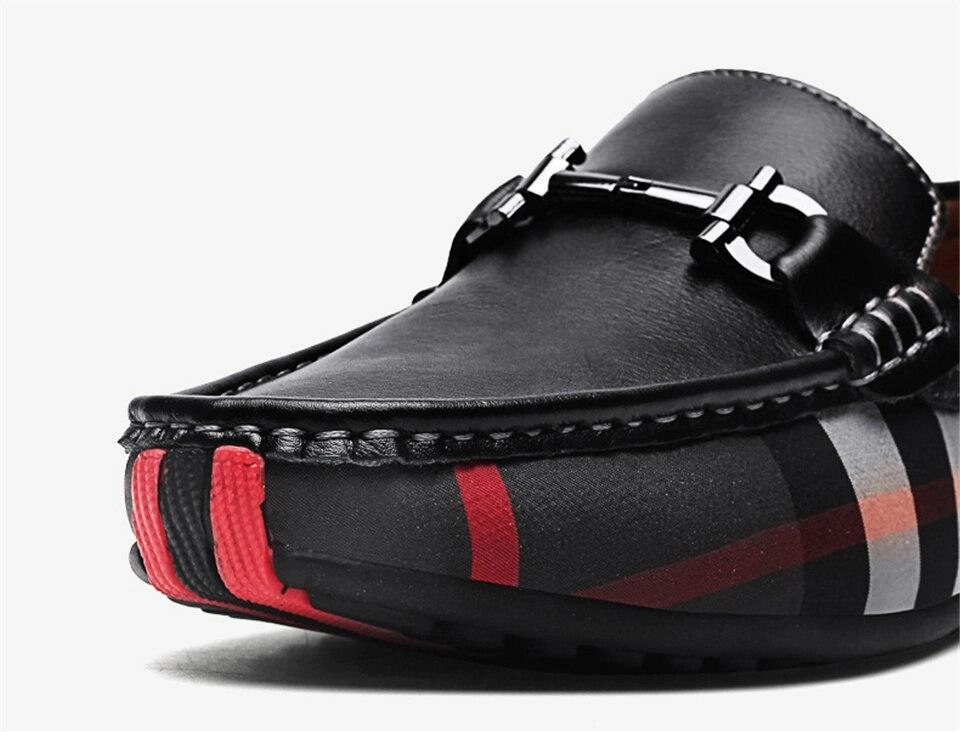 West Louis Plaid Design Leather Moccasins Michael Jackson Penny Loafers