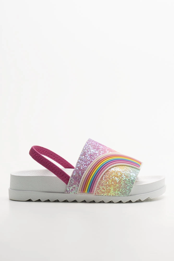 Rainbow Glitter Slides White Lightest Basketball Shoes Ever