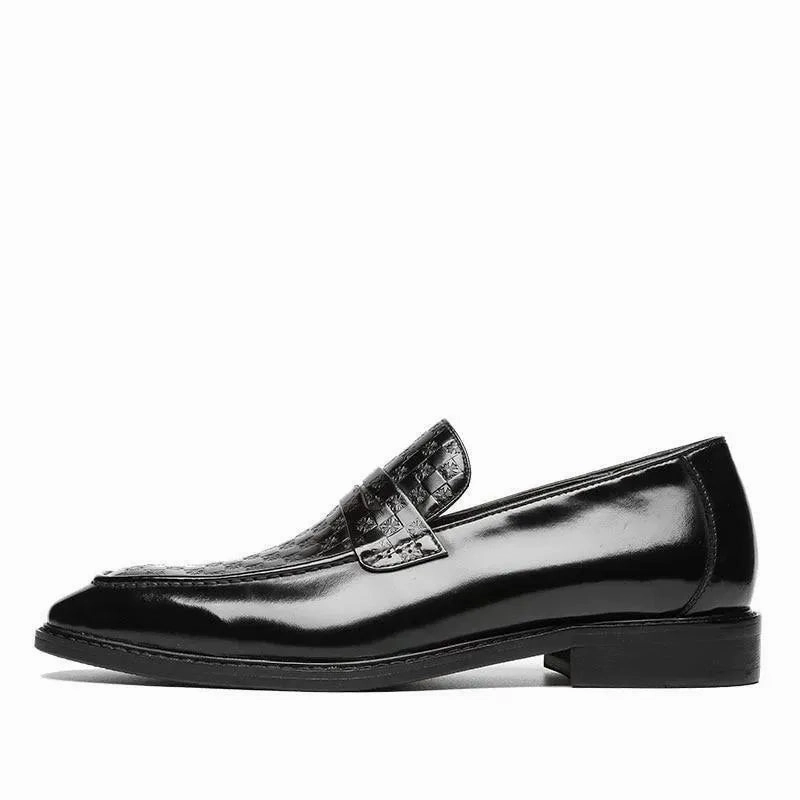 Uberto Penny Loafers Shoes For Men Comfort Platform Loafers