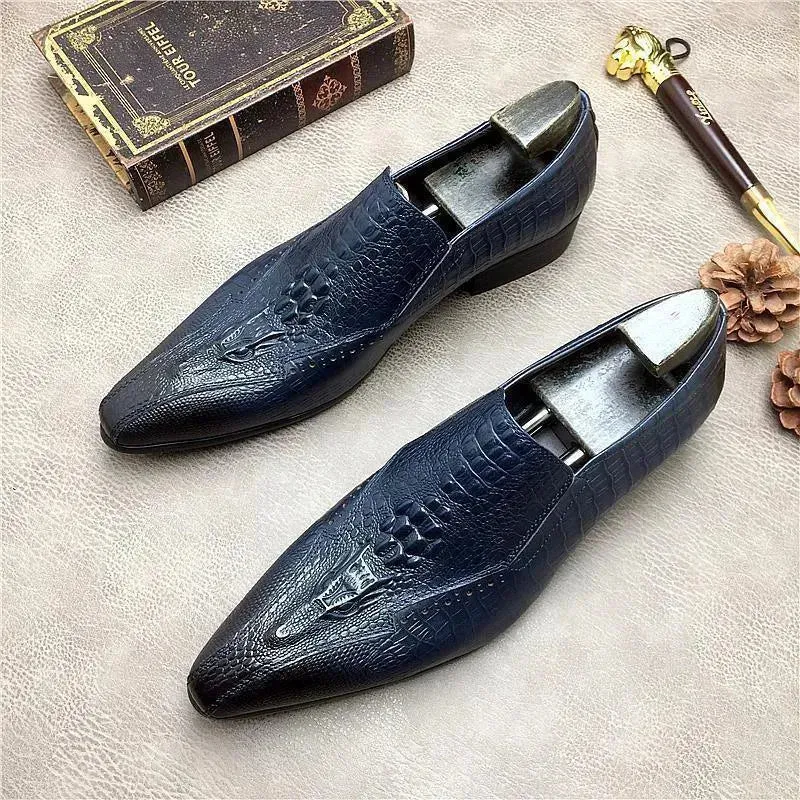 Slip On Boots Slip On Men  Dress Shoes -  Ucello Pointed Toe Leather Shoes