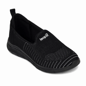 Leap7x Black Sports Non Lacing Walking Shoes For Women GHD-8 By Liberty Under Armour Adults Flow Slipspeed Training Shoes