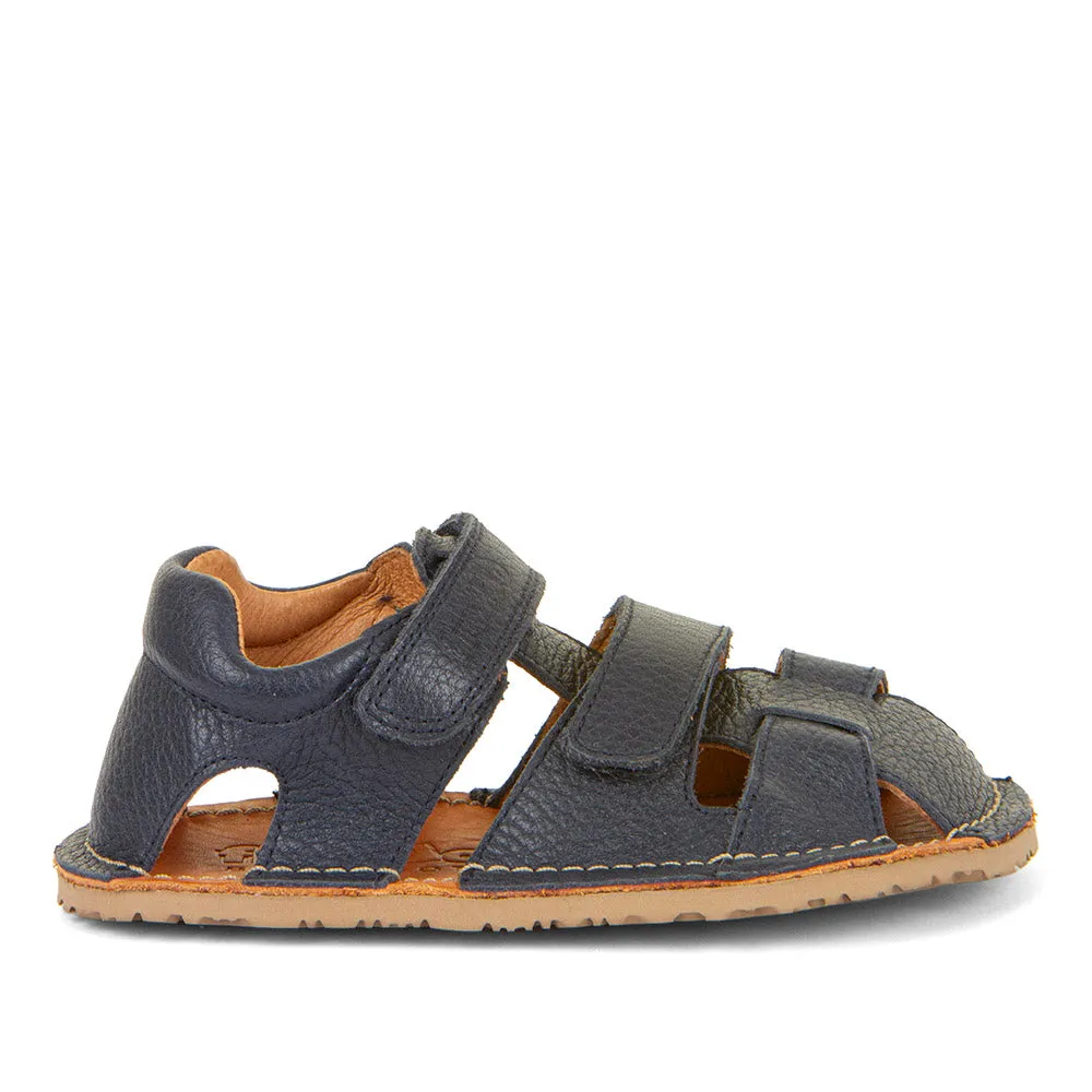 Peep Toe Shoes Sandals Froddo Boy's Barefoot Flexy Avi Sandals - Dark Blue