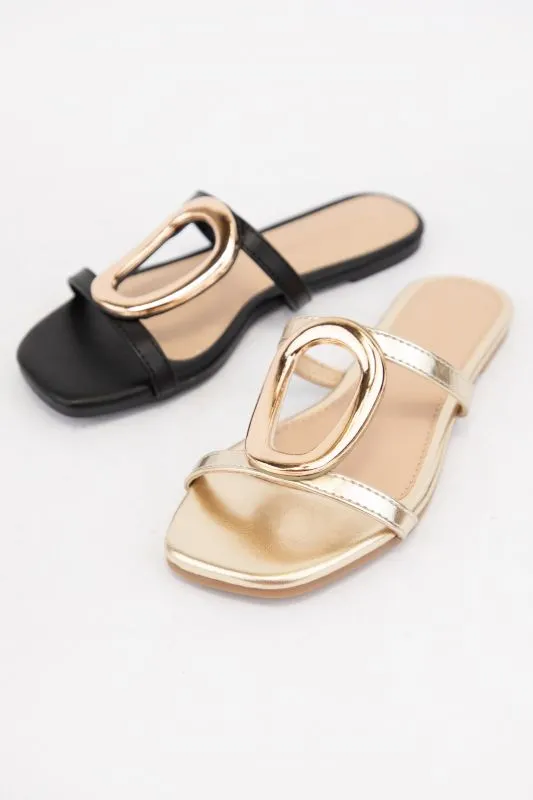 Sale Sandals Uk Hardware Strap Slip On Sandals