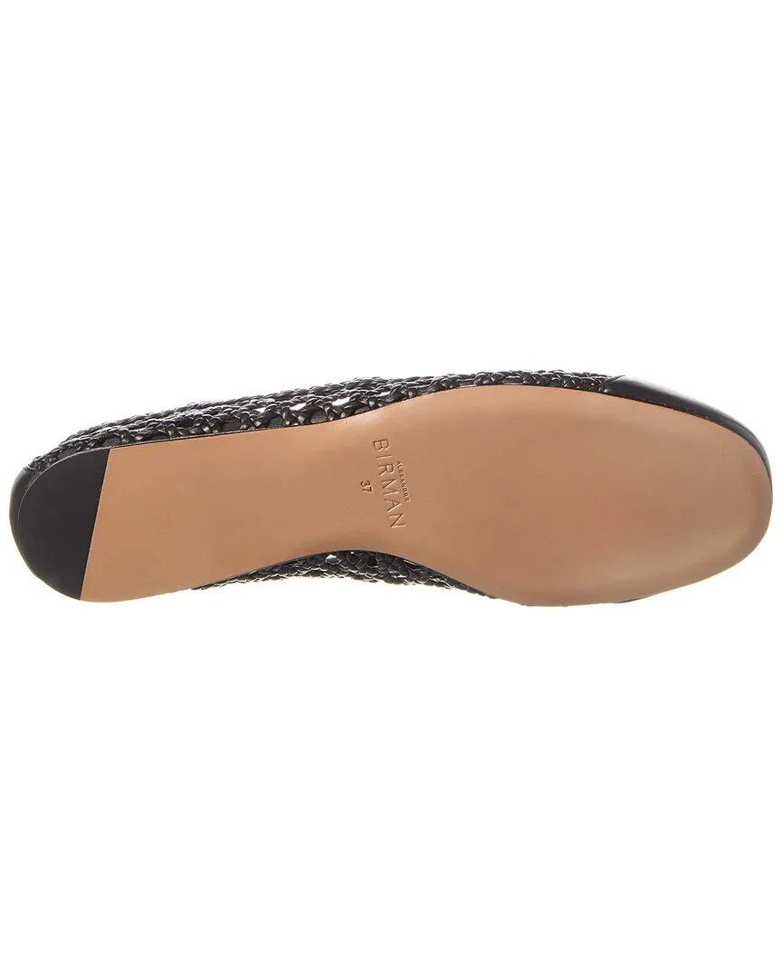Alexandre Birman Tresse Leather Ballerina Flat Flat Tap Shoes