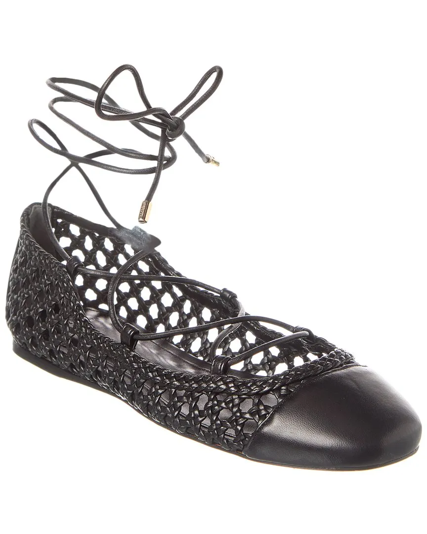 Alexandre Birman Tresse Leather Ballerina Flat Basketball Shoes