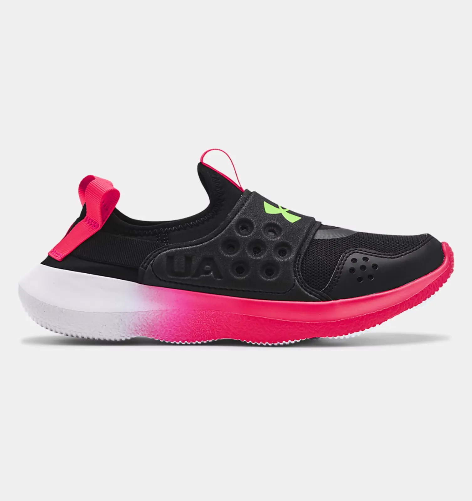 Under Armour Runplay Fade   3025395 Girls  Black Running Shoes JOBB031 Highly Cushioned Running Shoes