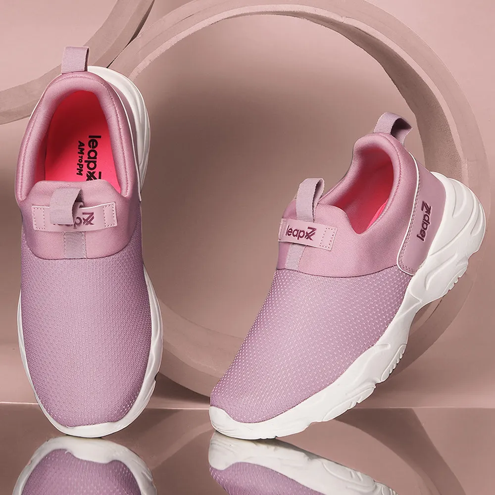 Leap7x Purple Sports Non Lacing Walking Shoes For Women JIMNY-61E By Liberty Impact Flx Ii Turf Training Shoes