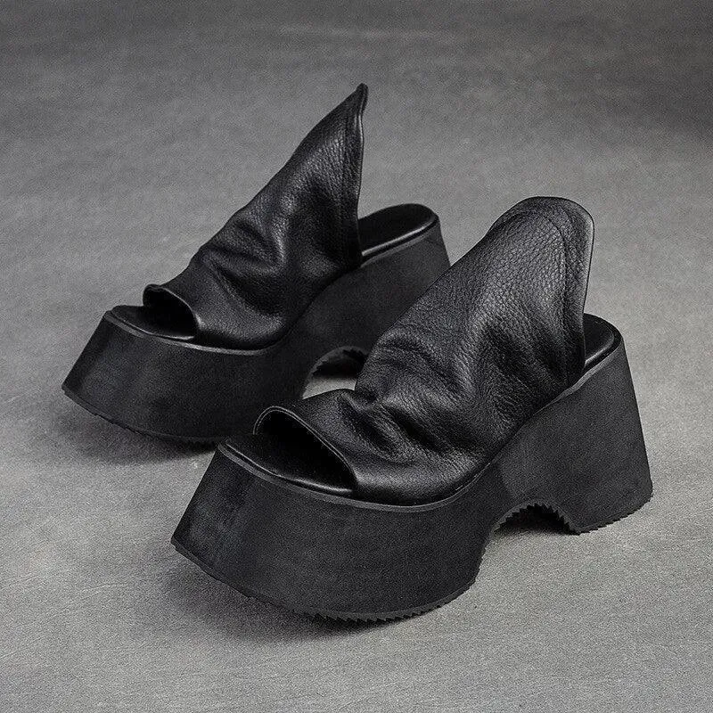 Sandals Levels Explained Chunky Heels Leather Wedge Sandals