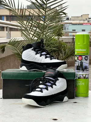 Air Jordan 9 Retro Kids  White/Black Rag And Bone Sneakers
